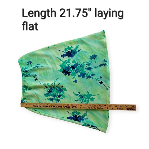Dynamite Green Blue Vintage Y2K Skirt Size S 100% Polyester Made in Canada - Picture 5 of 8
